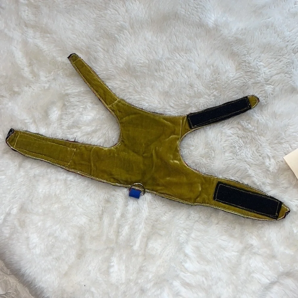 Handmade reversible cat harness light weight adjustable velcro Fits most sizes